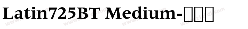 Latin725BT Medium字体转换
